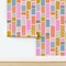 Stripes Multi Pattern Colored Large Scale Playful Colorful Color Block Kid'S Room Bold Vibrant Polka Dots Squiggles Custom Removable Wallpaper by Spoonflower Peel & Stick Wallpaper 2FT Wide